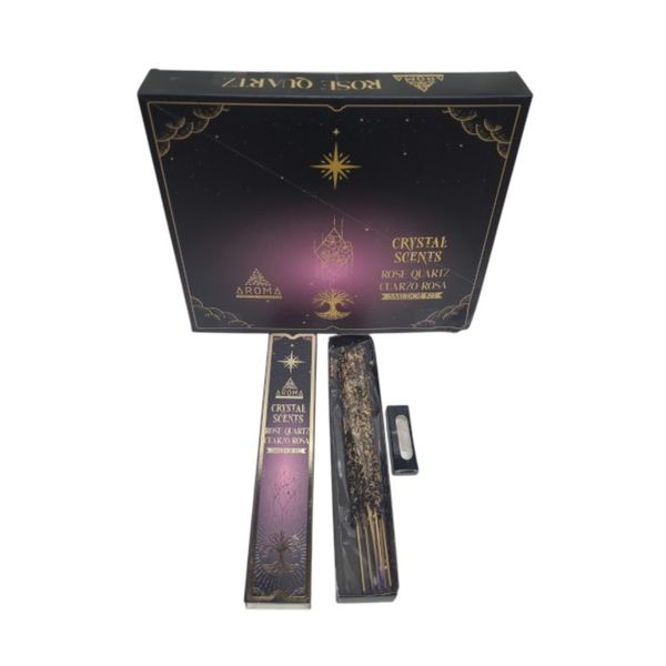 Aroma Rose Quartz Incense Sticks Crystal Scents