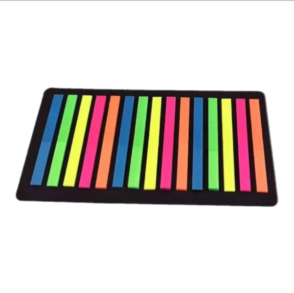 300-Piece Ultra-Thin Fluorescent Transparent Sticky Notes Highlighter