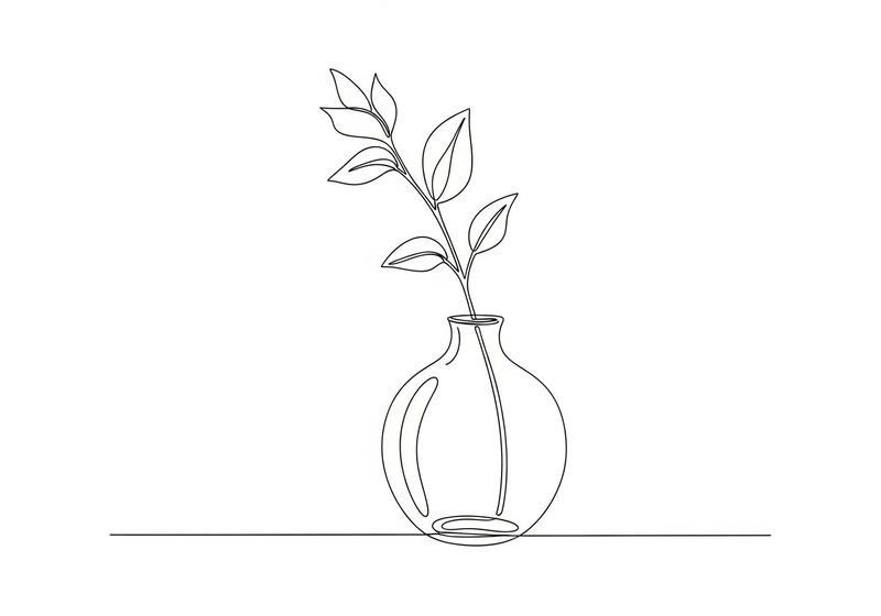 One_Line_Plant_Art image