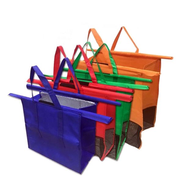 Reusable Trolley Shopping Bag Grocery Organiser - Set of 4