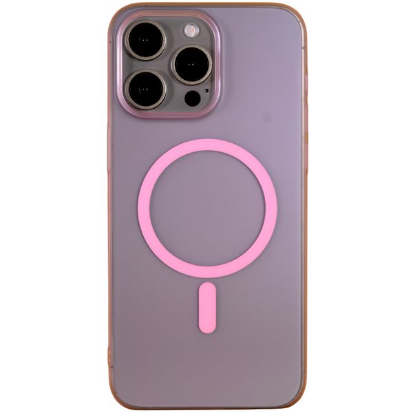 Transparent Phone Case With MagSafe - Compatible with 15 Pro Max - Pink