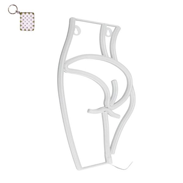 FA-A61 Lady's Behind Silhouette Neon Sign And A Keyholder