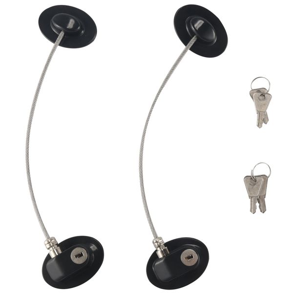 2 Pieces Door Lock Strong Adhesive Freezer Door Lock Compatible with None