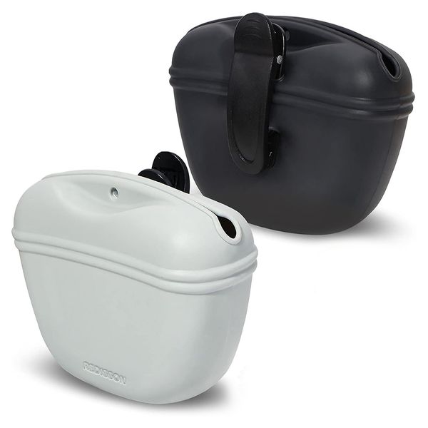 Silicone Dog Treat Pouch 2 Pack Portable Treat Training Pouch with Clip