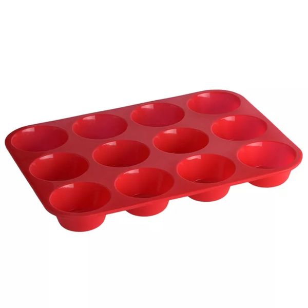 Silicone Non-Stick Muffin / Cupcake Baking Pan - 12 Cups