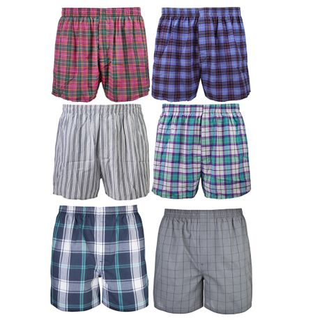 6 x Men's Woven Boxers Underwear 100% Cotton Boxer Shorts Underwear For Men  | Shop Today. Get it Tomorrow! | takealot.com