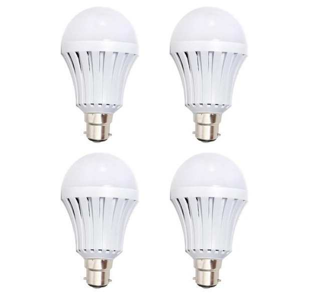 Wish Load Shedding 5W Emergency Rechargeable LED Light Bulb Bayonet 4 Pack