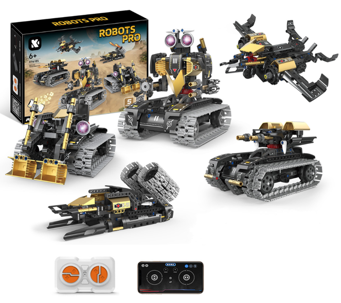 MorFansi 5 in 1 Robot Building Kit with APP/Remote Control STEM for Kids