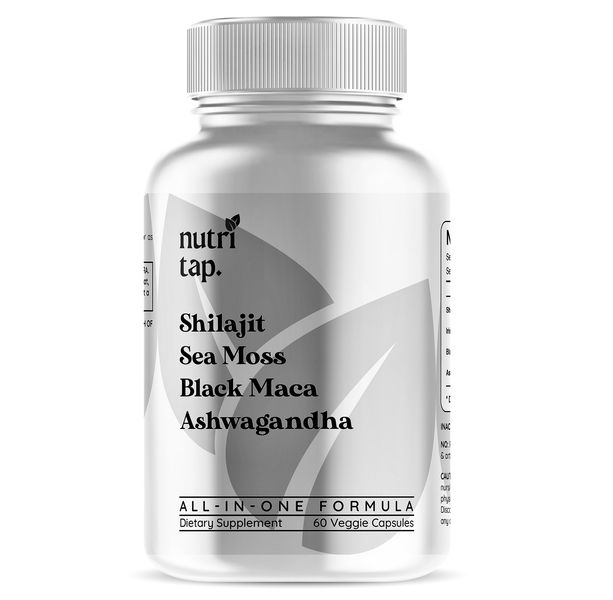 Nutritap - Shilajit, Sea Moss, Black Maca, Ashwagandha - 60 Veggie Capsules