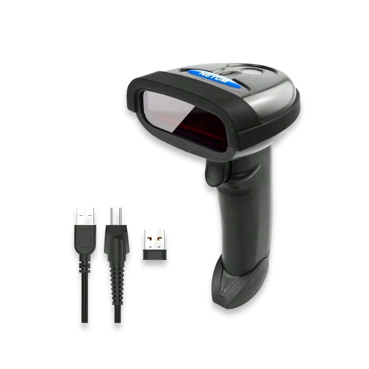 1D Wireless Rechargeable Barcode Scanner With USB Receiver & Charger