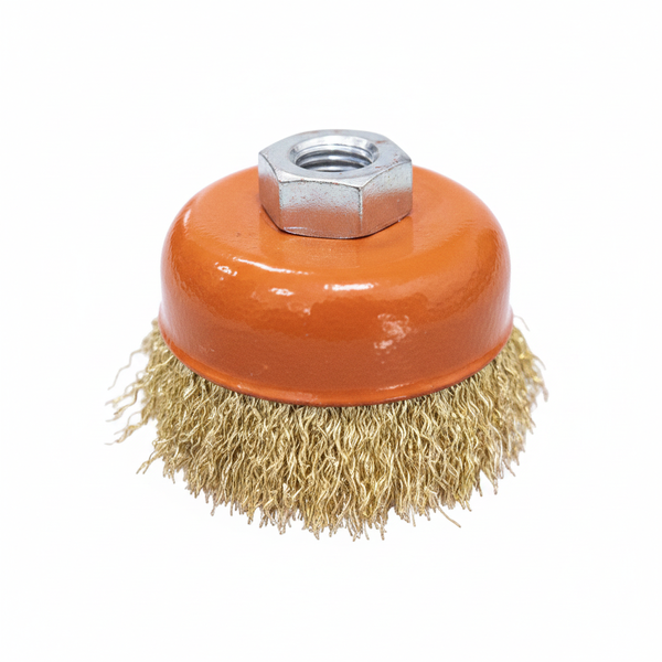 Fox 65mm Crimped Wire Cup Brush for Angle Grinders - M14 Fitment
