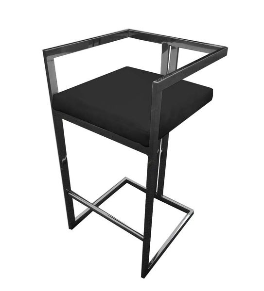 Alexa Hightop Barstool Black Frame Velvet image
