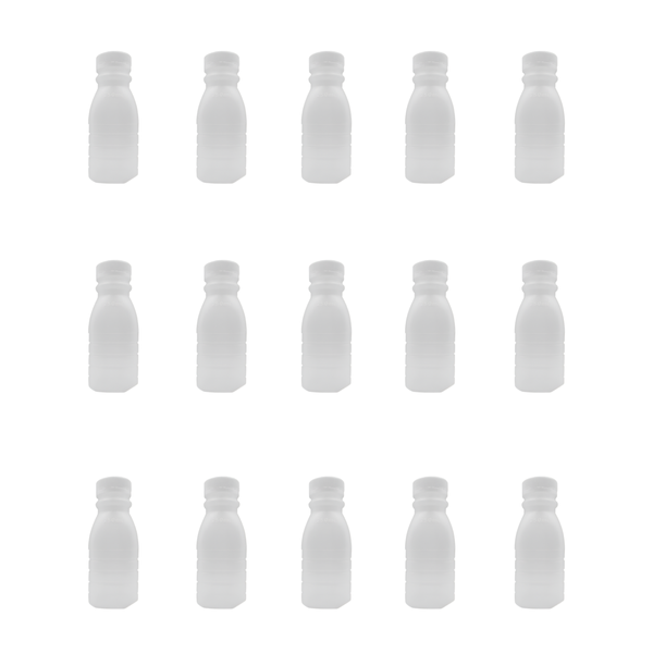 15 Pack 250mL Juice &amp; Milkshake Bottles with Caps - Durable, Leak-Proof