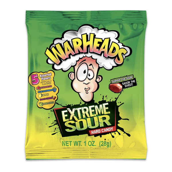 Warheads Extreme Sour Hard Candy 28g - Intense Sour Flavour