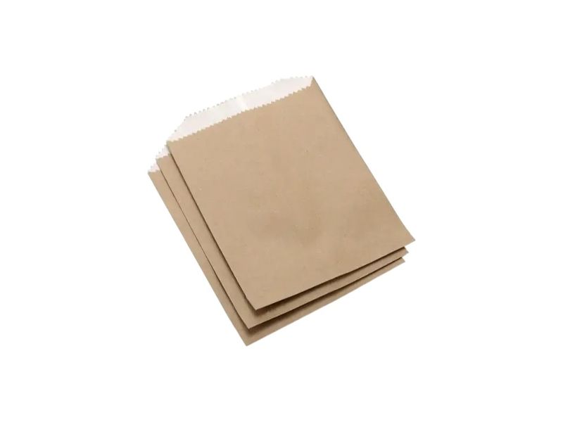 Kraft Greaseproof Duplex Lined Bag - 14cm x 17cm - Pack of 100