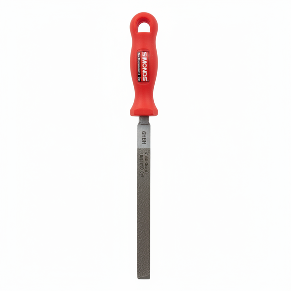Simonds Half Round File 6 Inch Bastard Cut with Handle