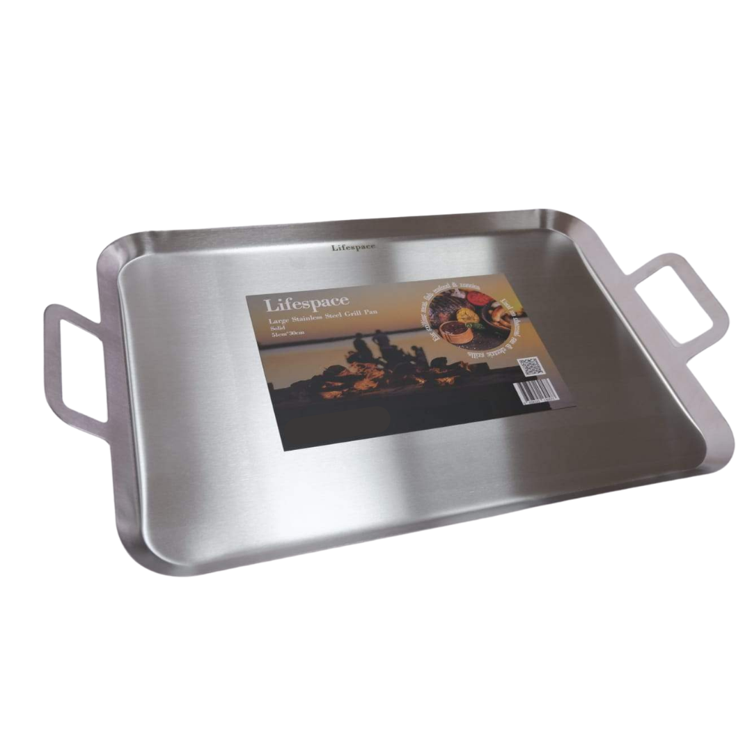 Lifespace Larger Braai Breakfast Pan - Solid Base