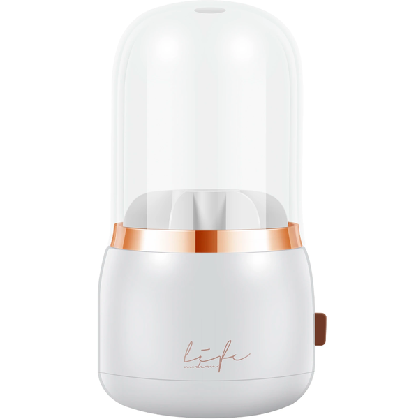 Makeup Brush Holder 360 Rotating Cosmetics Brush Organizer with Clear Lid