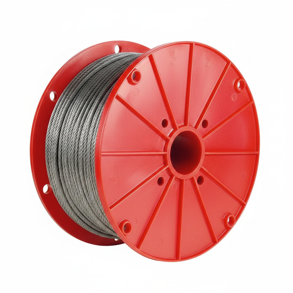 Krafft 2mm Uncoated Wire Rope - 100m Durable Construction &amp; Rigging