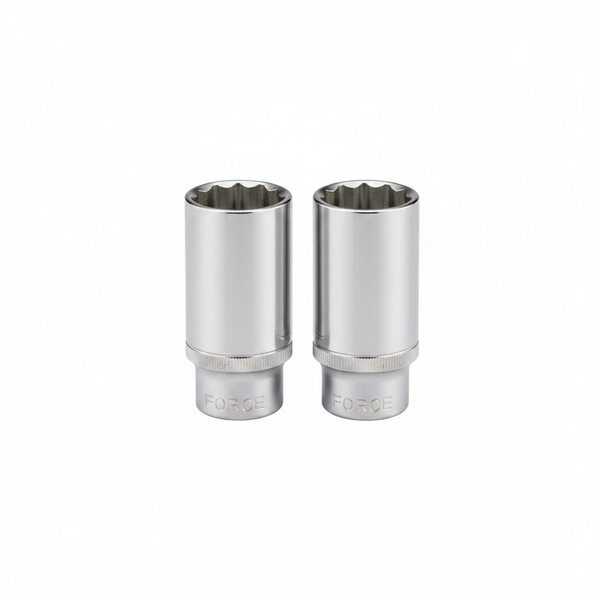 Force 22mm Deep Bihex Socket for 1/2 Inch Drive Ratchet - 2 Pack