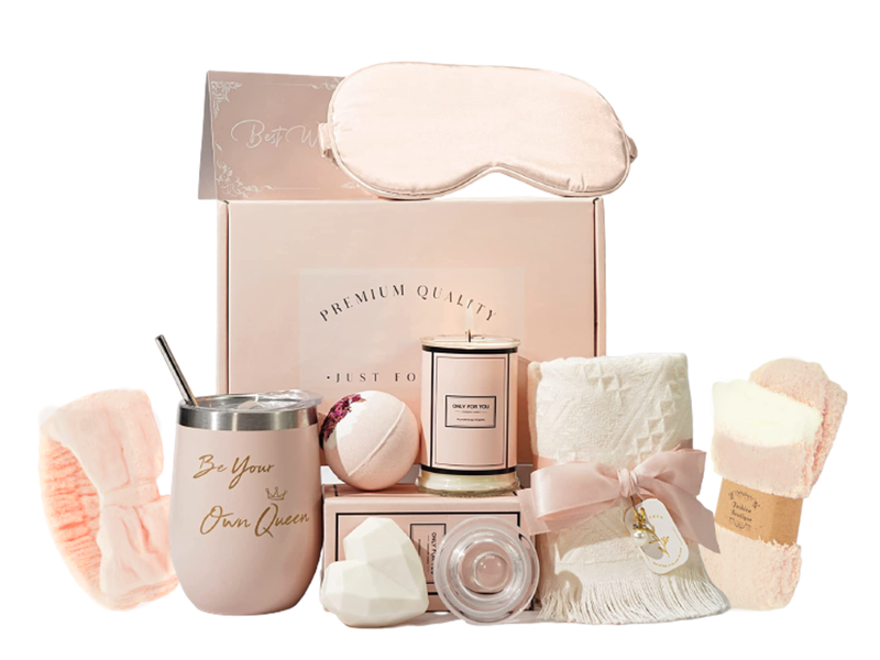 Relaxation Spa Gift Set - 10 Pieces Self Care Package for Women