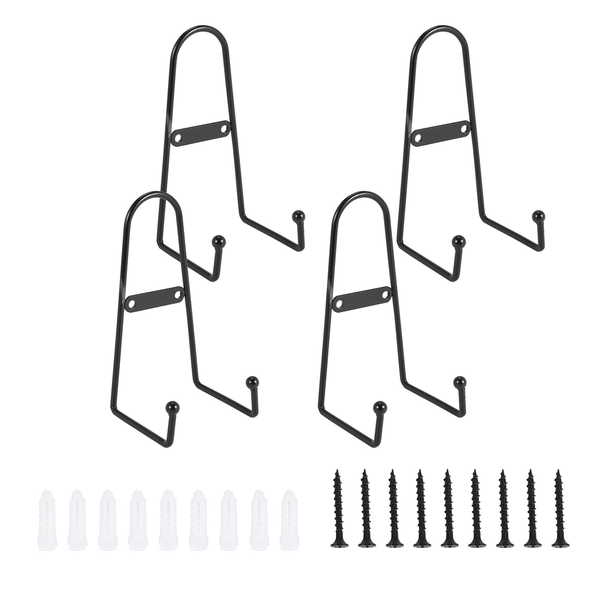 4 Pack Wall Mount Plate Display Stands, Medium Wall Easel Holder