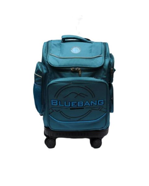 Hard Base-Blue Bang 4 Wheels School Trolley Bag-XL Size-21 Inch-Turquoise