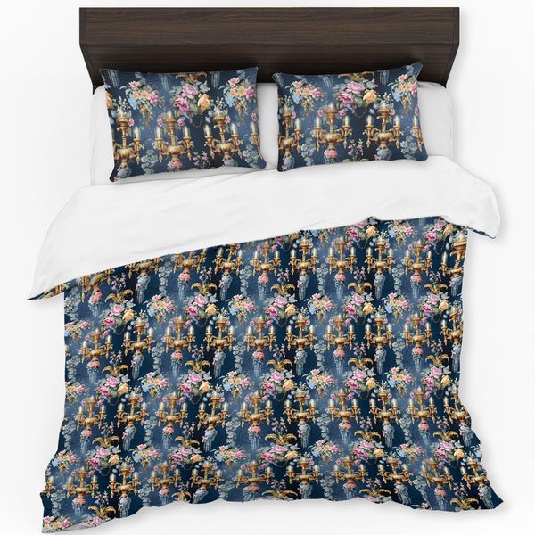 Duvet In Dark Grey And Blue Duvet Cover Set