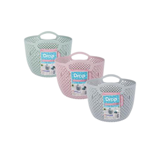 SD Homeware- Assorted Round Storage Baskets With Handles Pack Of 3 x1