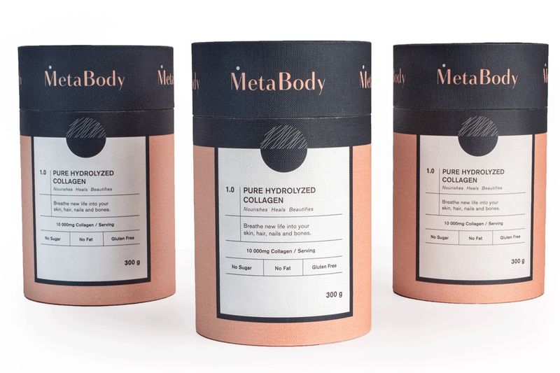 MetaBody Pure Hydrolyzed Collagen 300g x 3 Pack (Collagen Peptides Powder)