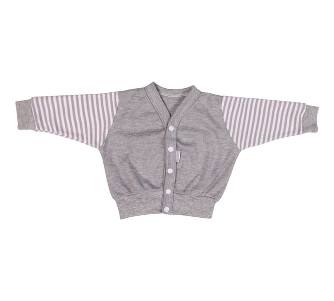 Grey Striped Baby Cardigan
