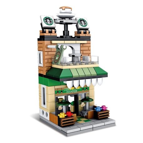 Panlos Brick Street View Series - Starbucks - 236pcs (14.5cm Tall) Image