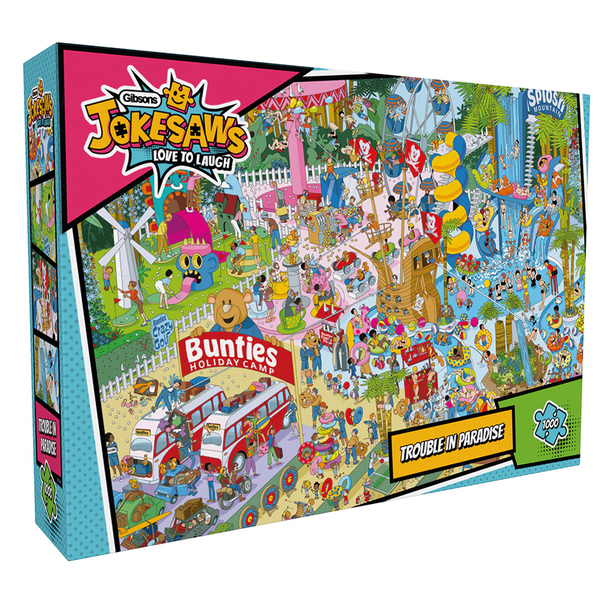 Gibsons Jokesaws: Trouble In Paradise - 1000 Piece Jigsaw Puzzle