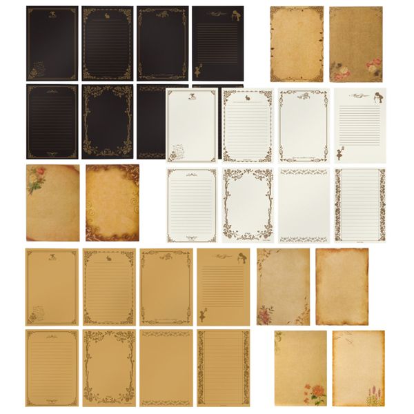 Arts Craft Scrapbooking Vintage Flower Rabbit Design Paper Sheets Set -21cm