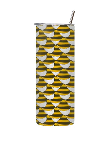 Bee-19 20 Oz Tumbler with Lid Straw Trendy Bees Pattern Graphic Present 209