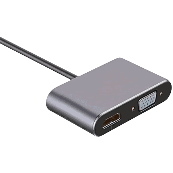 4-in-1 Type-C Hub Adapter with HDMI VGA USB 3.0 PD Charging Port for Laptop
