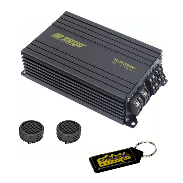 Targa 4 Channel Class D Mini Amplifier &amp; Evo Tweeters &amp; Gel Key Holder