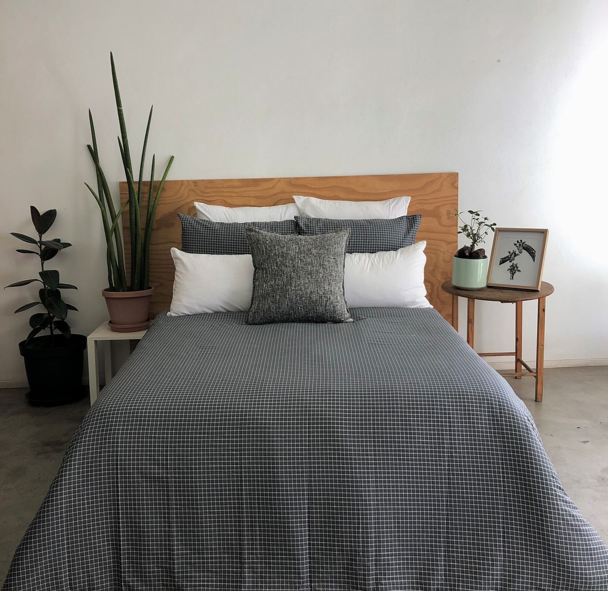 Whiteheads Classic Grid printed 100 Cotton Duvet Cover set Shop