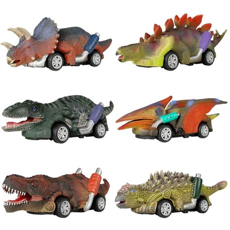 Dinosaur Toy Pull Back Cars 6 Pack