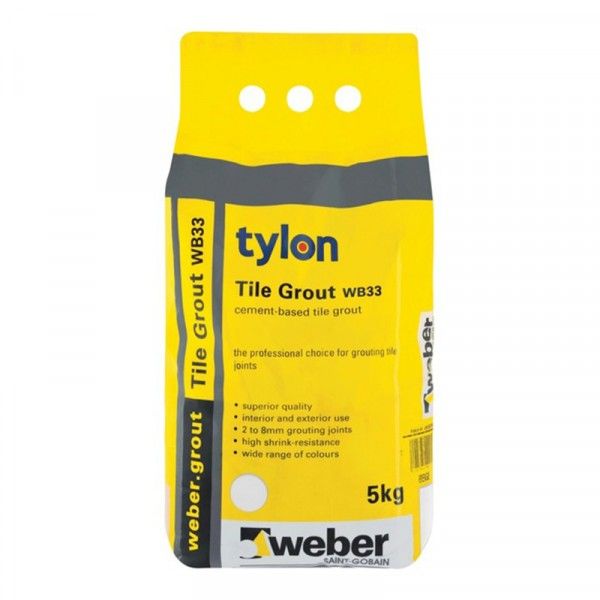 Tylon Tile Grout - 5kg - White