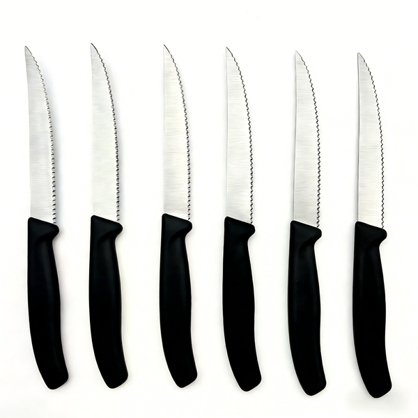 Stainless Steel Table Tnife Tet 6Pce 6 Knives Black