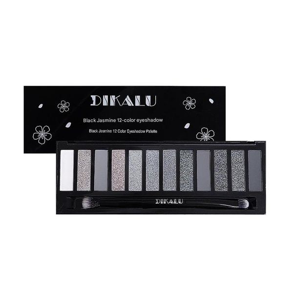 12-color Eyeshadow Palette Matte Black Smoky Eye