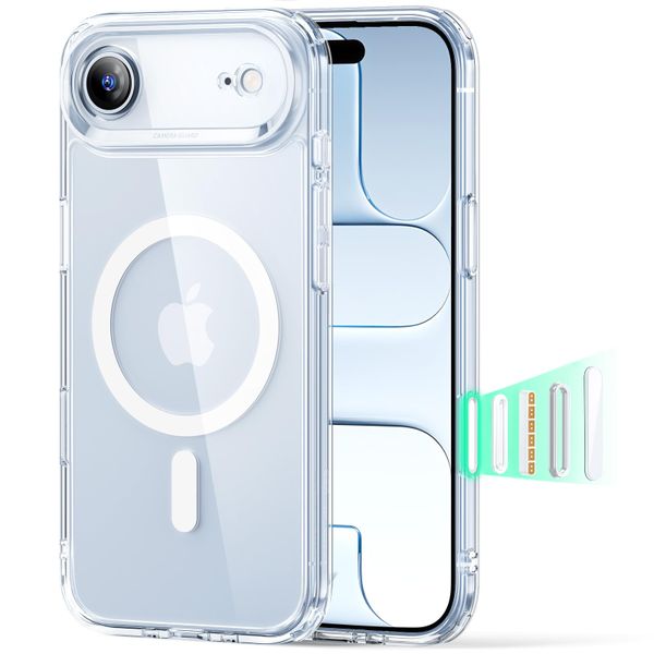 Compatible with iPhone 17/Air/Pro/Pro Max Case Cover with AI Button-Clear