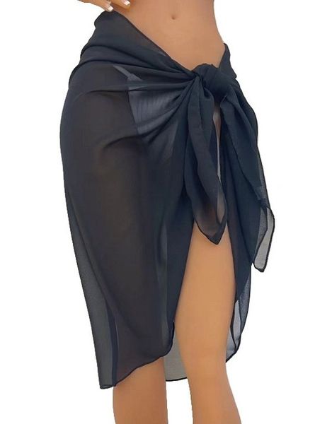 Women Beach Sarong Bathing Suit Wrap Skirt Sheer Cover Ups