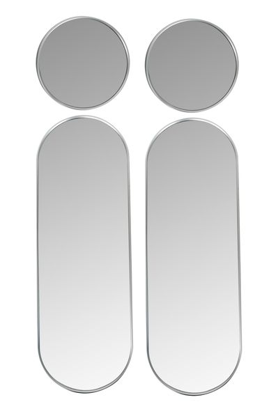 Home Quip Silver Esticada Mirror Set Abstract- 4 piece set