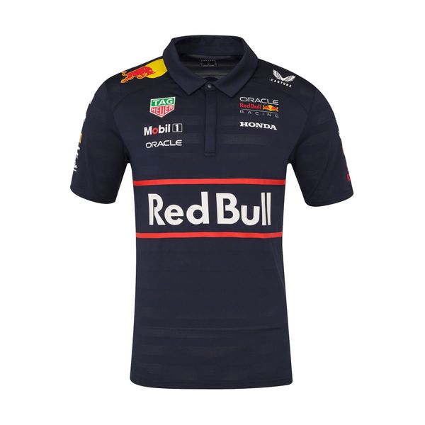 Oracle Red Bull Racing Mens Teamline Short Sleeve Polo Shirt - Night Sky