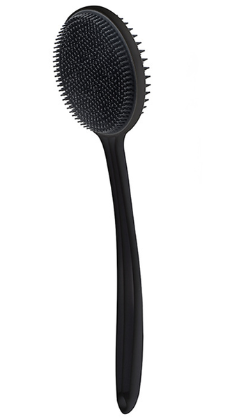 FA PLUS Silicone Back Scrubber for Shower Bath Body Brush with Long Handle