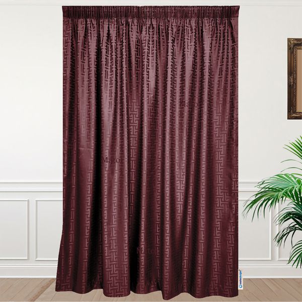 Matoc Designs Curtain - Labyrinth Burgundy - Lined - Taped