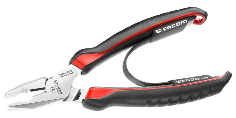 Facom (187A.18CPE) Combination Plier, 2mm Jaw Opening, 185mm
