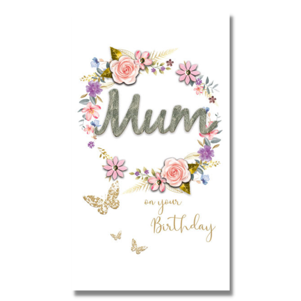 Greeting Card - Mum Birthday - Wreath